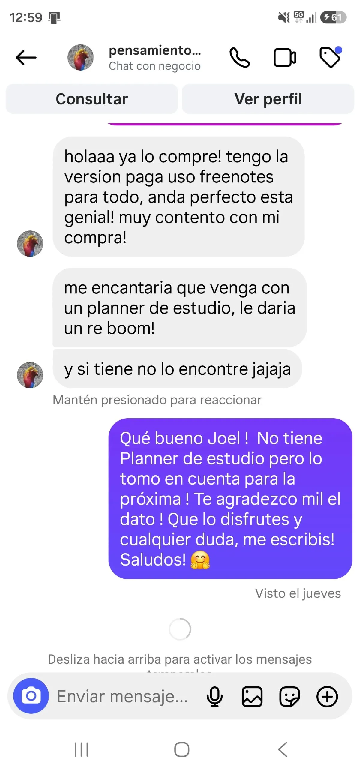 Testimonio de una usuaria de la Agenda Digital Perpetua
